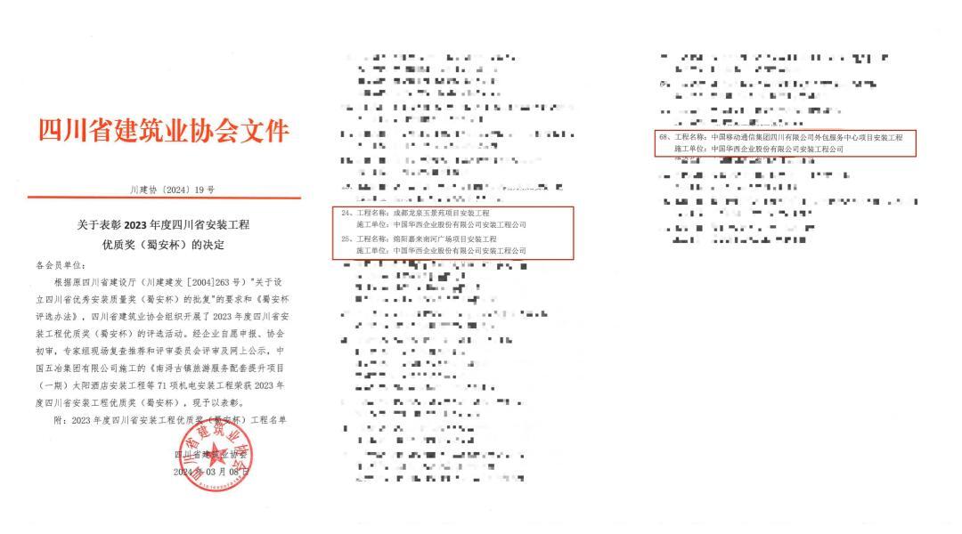 深耕不輟，載譽(yù)前行！華西安裝殊榮再+3！